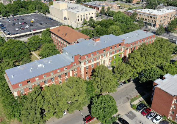 Drone View of The Bronzeville Vincennes - The Bronzeville Vincennes