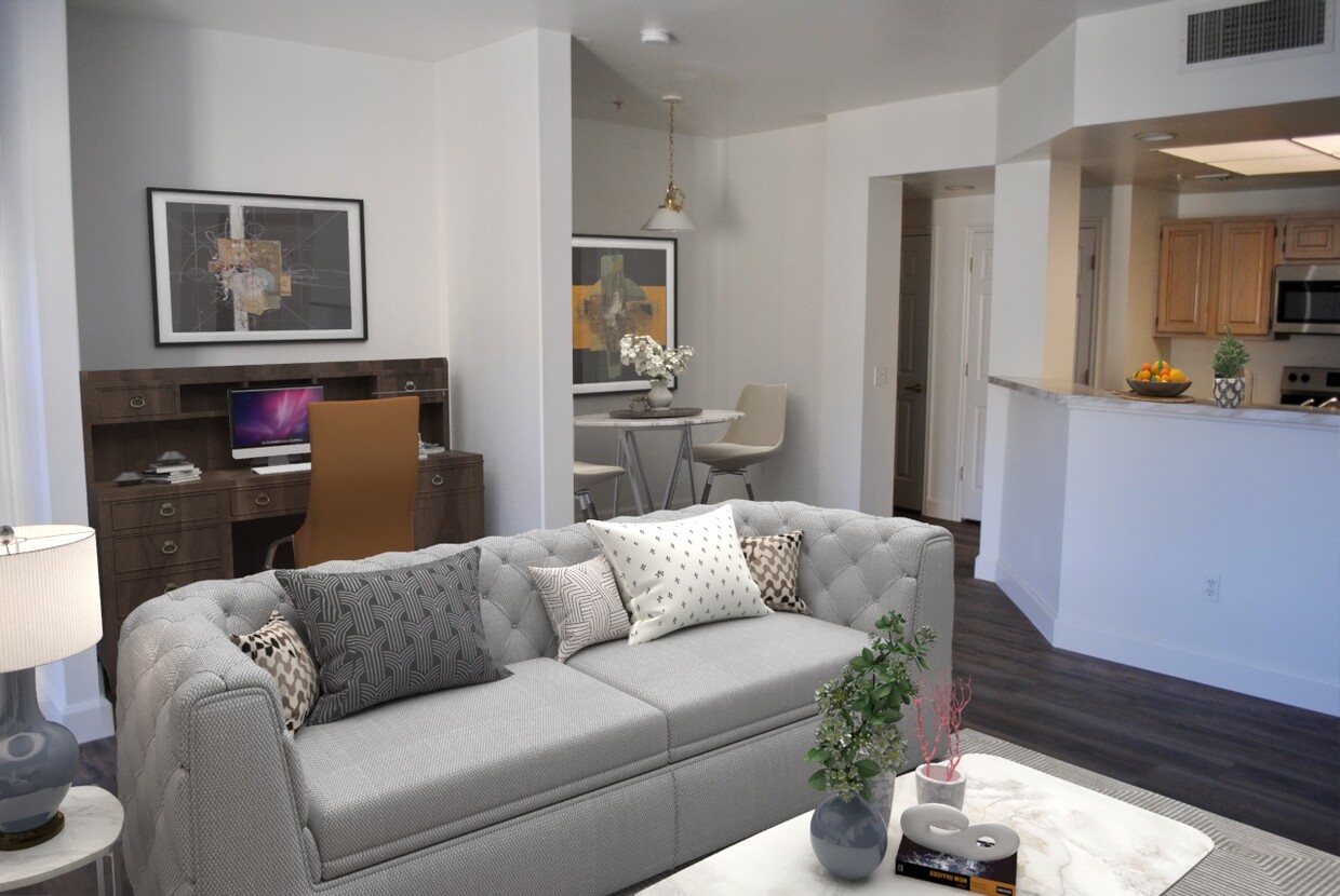 Virtually Staged Living Room/ Flex/ Dining - 900 Bitner Rd