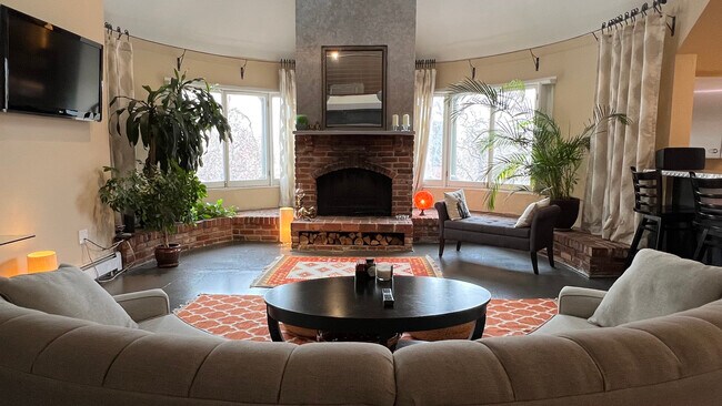 Living room with fire place - 1165 N Pennsylvania St