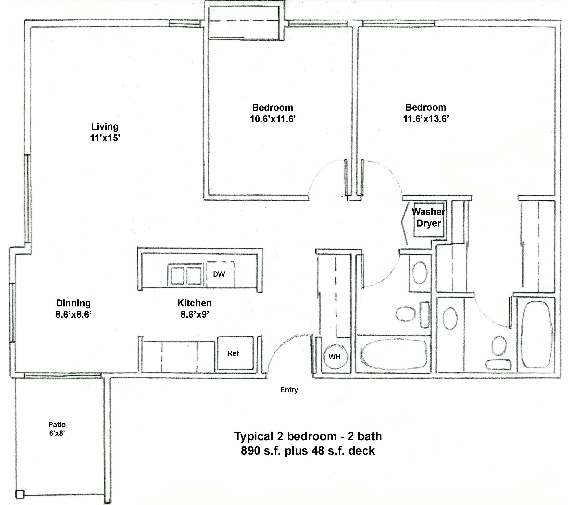 2HAB/2BA - Burien Manor Apartments