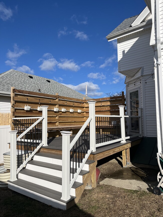 New Deck with Privacy Fence - 219 Mauran Ave