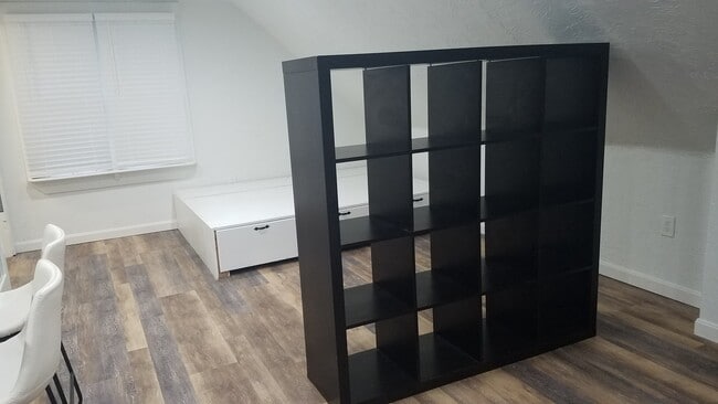 Room Divider and Bed Platform w/storage - 1048 Logan Rd