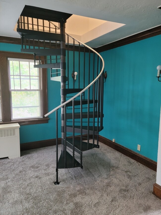 Spiral Staircase to Attic Bedroom - 3731 N Morris Blvd