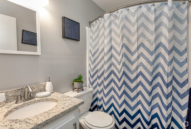 The Red Wood - 1BD/1BA - 675 SqFt - Bathroom - Sherwood Oaks Apartments