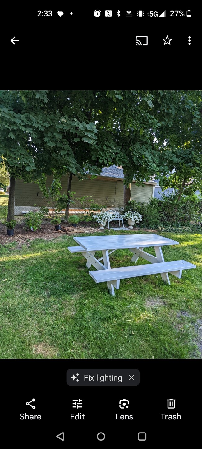 Other side of backyard with picnic table - 98 Wentworth Ave