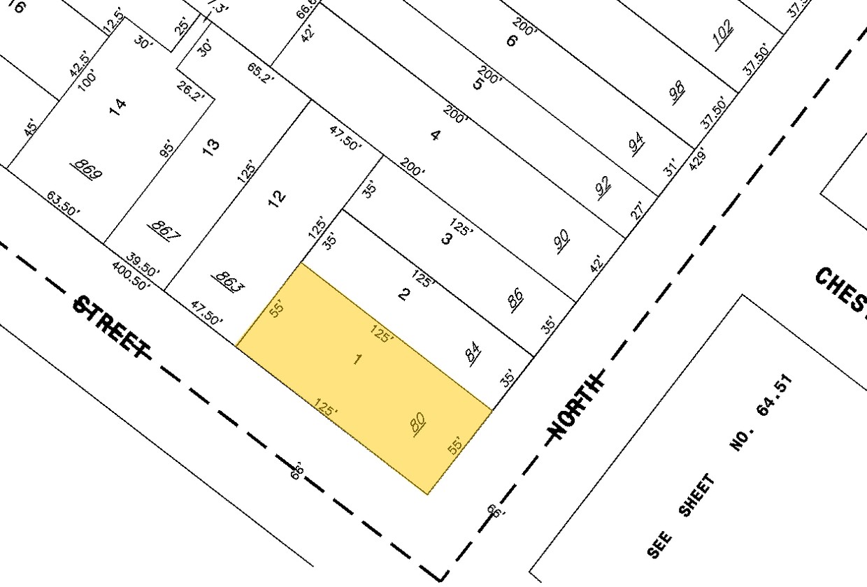 Mapa de la parcela - 80 N Allen St