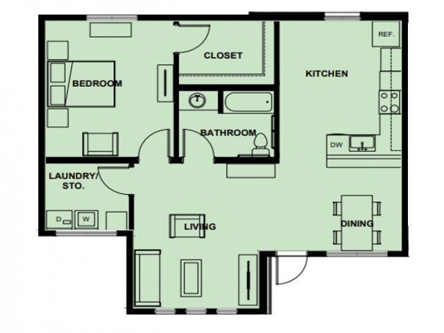 1 dormitorio en la planta alta - Bettys Village