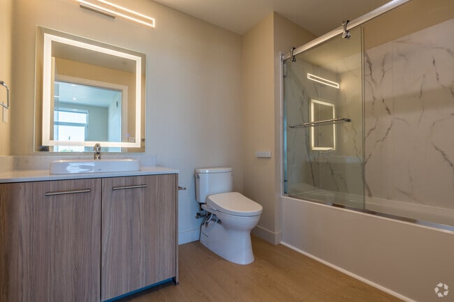 2BR, 2.5BA - 1,341SF - Primary Bathroom - The Zivar Luxury Apartments