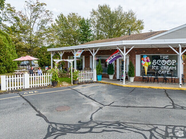 Visit Scoops Ice Cream near the Ellington Town Green for a delicious treat.