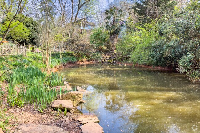 Take a short walk down into the Lake Claire Community Land Trust, and you'll find a small pond.