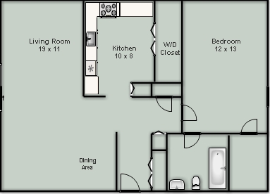 1HAB/1BA - Village Green