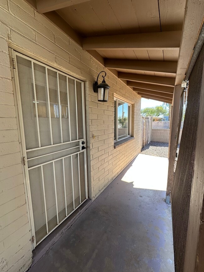 Front door access behind sunshades (retractable) - 2513 N 28th St
