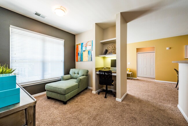 Spacious Living Room - Columns on Wetherington Apartments