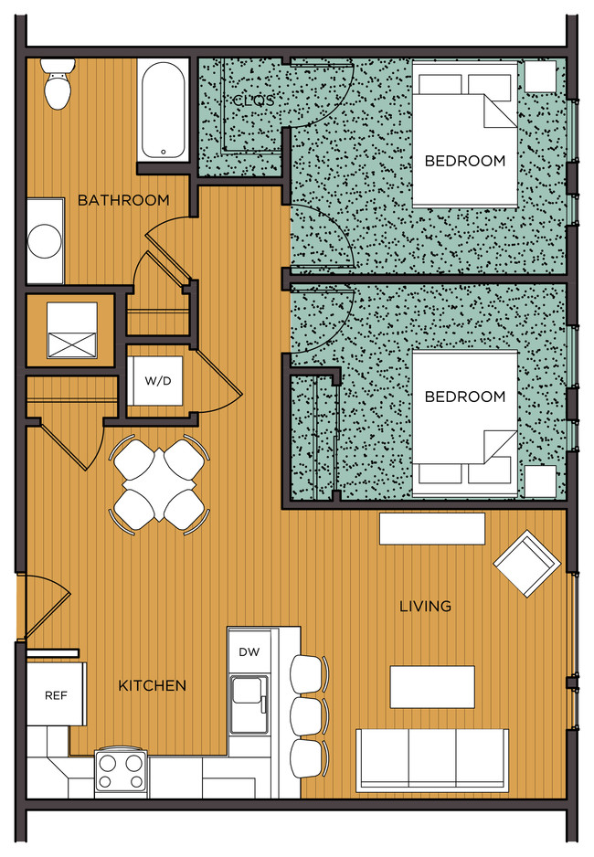 2 bedroom - Seven04 Place Apartments