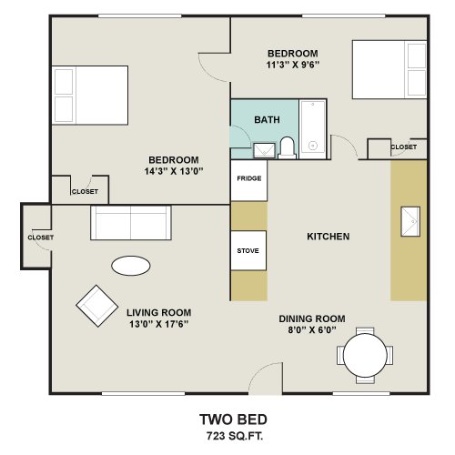 Plano de planta - City Line Apartments