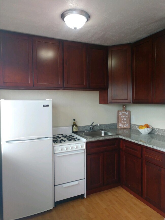 Well-Appointed Kitchen with Refrigerator and Gas Range - 235 Escobar St