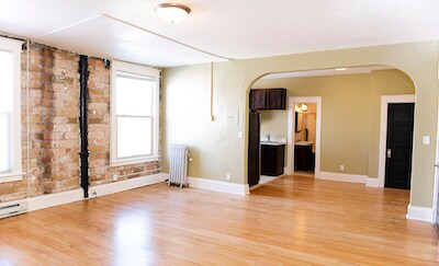 Living Room/Kitchen - Billmeyer Apartments