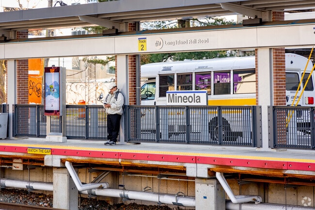 Mineola has a stop on the Long Island Railroad.