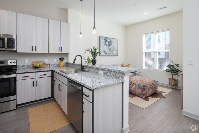 Estudio - Natchez - 538SF - Cocina - The Crockett Apartments