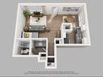 0 Bedroom, 1 Bathroom, 522 Square Feet