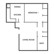 1 Bedroom, 1 Bathroom