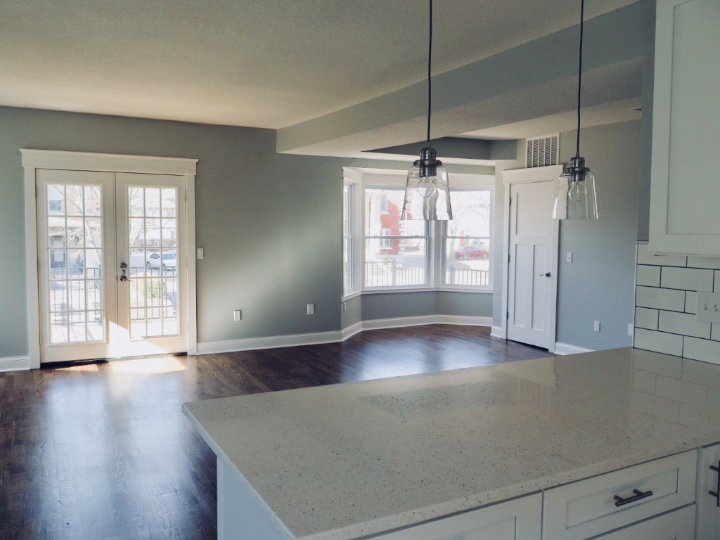 Living Area with doors to deck - 3783 Washington St
