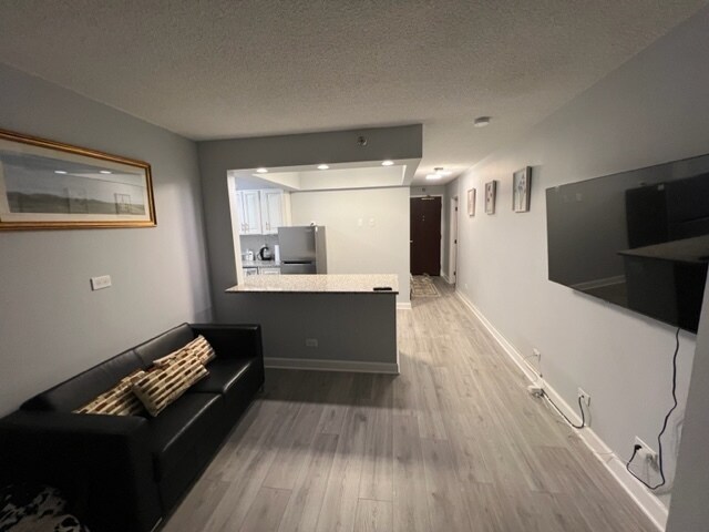 Living Room, Hallway, and Kitchen - 440 N Wabash Ave