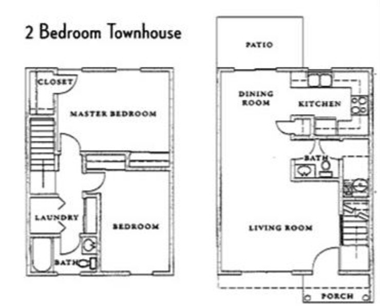 Chelsea Village Apartments – 2 Bedroom Townhouse