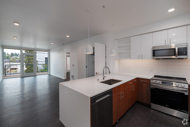 1BR, 1BA - 614SF - Kitchen - Flow Eastlake Apartments