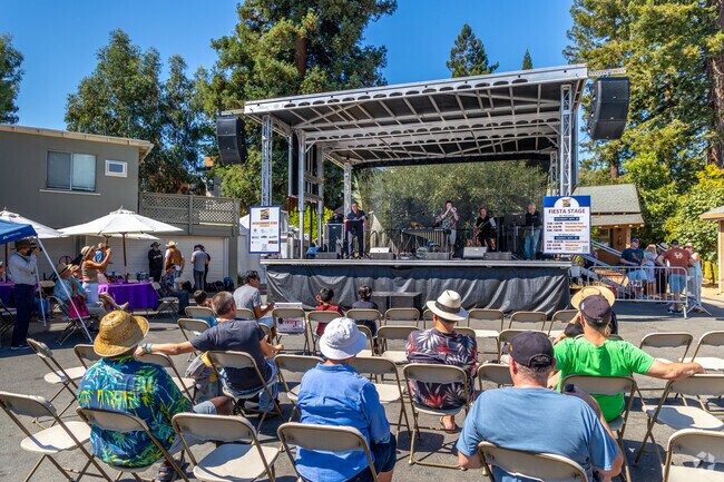 Many different bands perform at the Lafayette Art & Wine Festival.