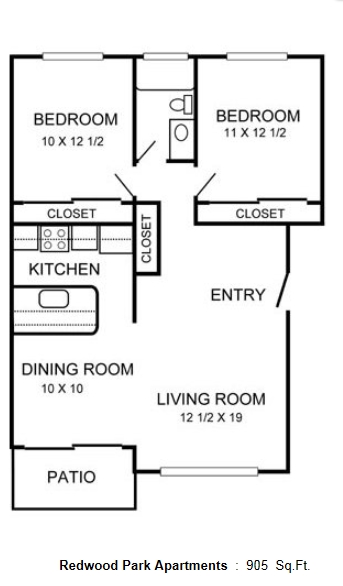 2 Bedroom - Redwood Park Apartments