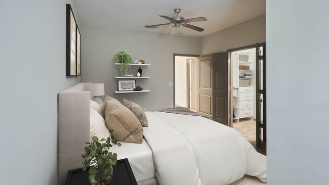 Bedroom with Hard Surface Flooring - The Drexel Collective