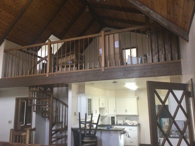 Looking up at loft - 500 S 400 E