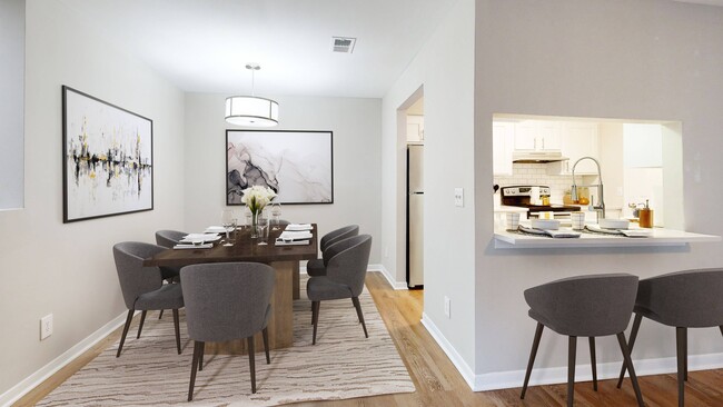 Newly Renovated Dining and Kitchen Area - The Landings of Brentwood Apartments