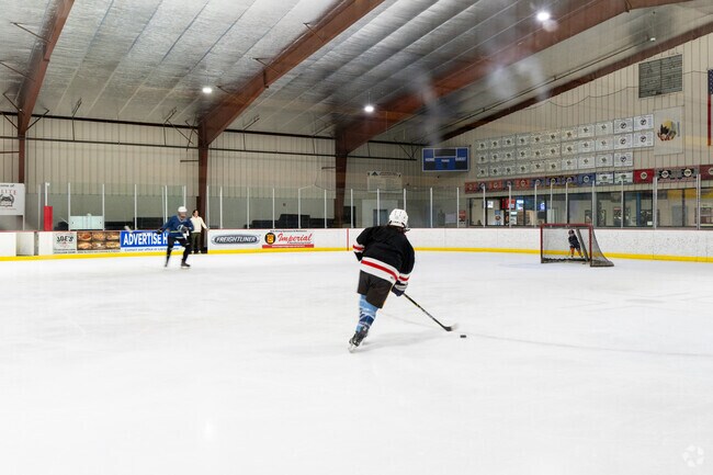 Residents of Wood River enjoy the skating at the nearby East Alton Ice Arena.