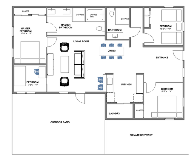 Floor plan - 1015 N Church St