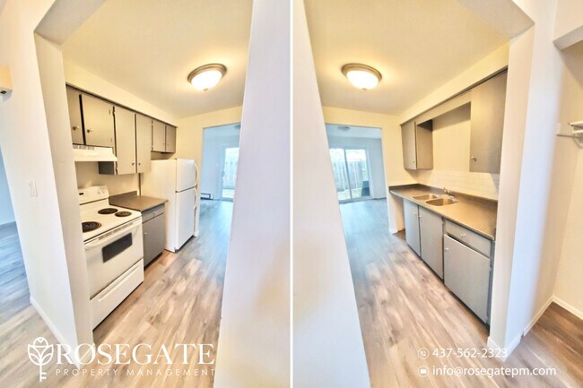Photo du bâtiment - Spacious 3-Bedroom Stacked Townhouse with Garage & Backyard in Waterloo