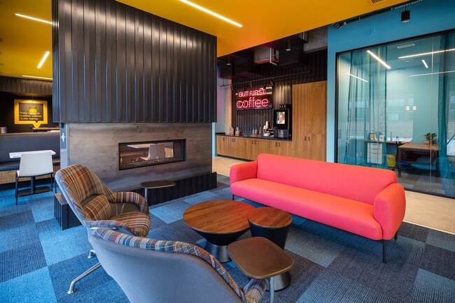 Lobby with Gas Fireplace - HELLO