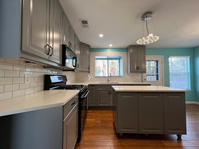 Kitchen with upgraded countertop and cabinets - 10960 Mortons Xing