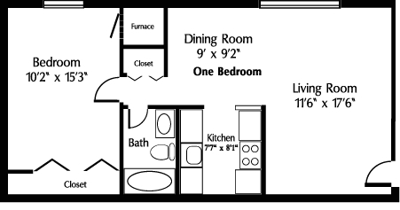 1BR/1BA - The Bluffs at Hawthorn