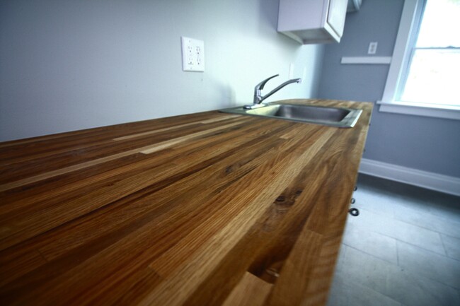 Hardwood counters - water proof finish - 101 Custer St