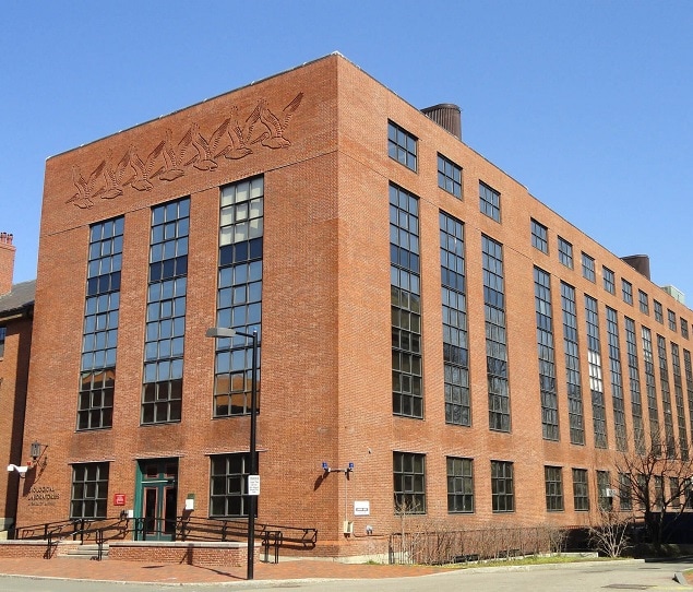 The impressive biological laboratories building