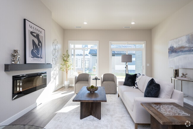 3BR, 2BA - 1,435SF - Living Room - Farmstead Townhomes