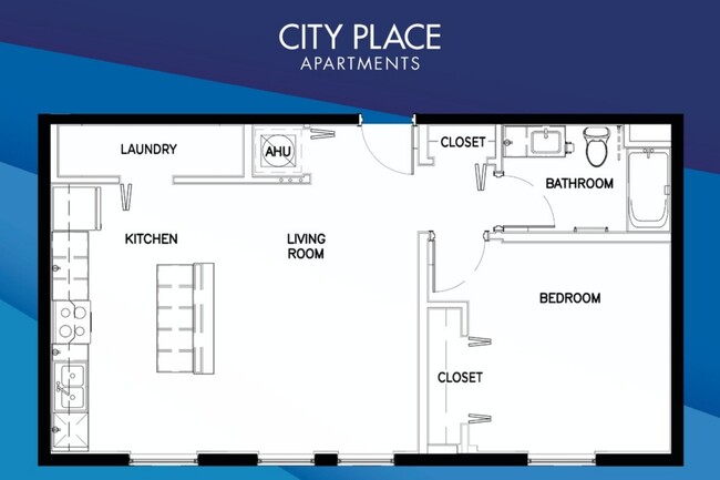 1 bd 1 bath - B - City Place Apartments