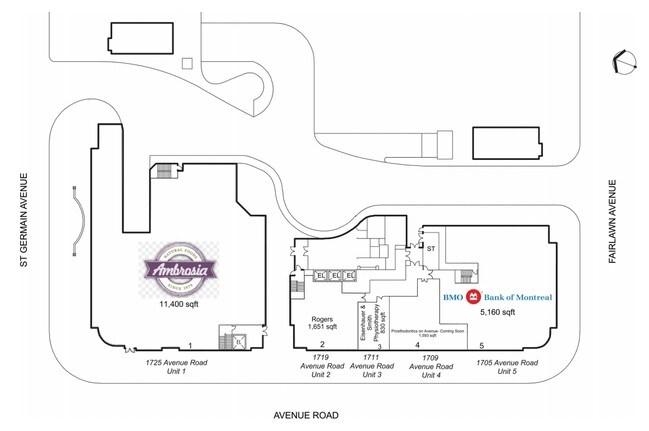 Commerces au premier étage - Shoppes on Avenue