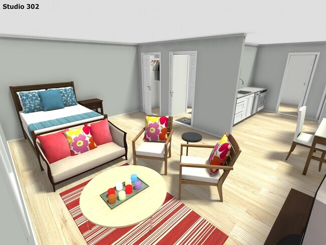 Cama Queen, sofá de dos plazas - 9 Pulaski St