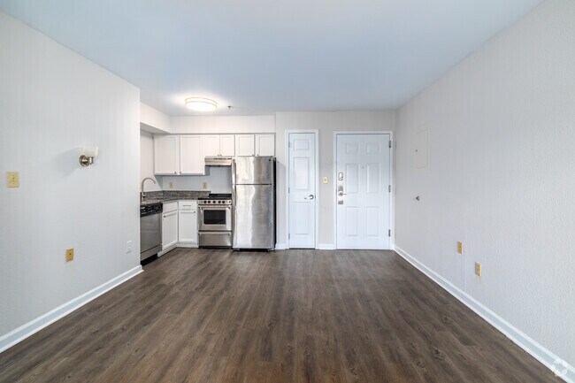 1BR, 1BA - A1 - Sala de estar - The Spoke at Tyvola Station