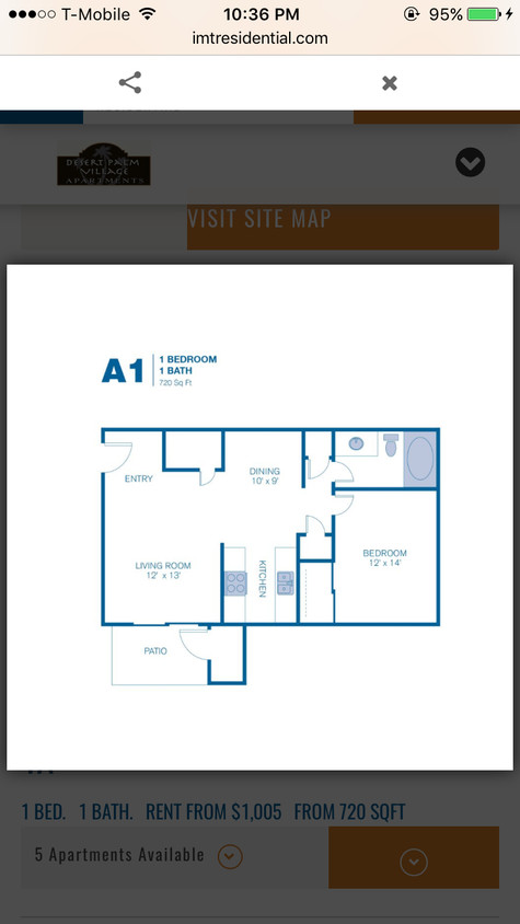 Floor Plan - 1216 E Vista Del Cerro Dr