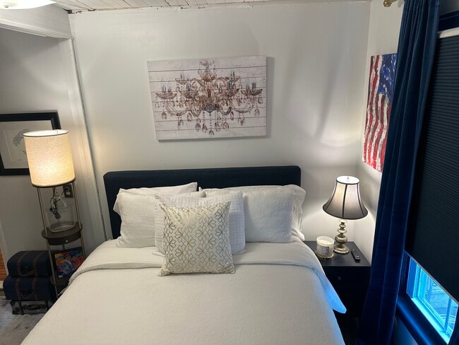 back bedroom with w/d and private entrance door. - 89 George St