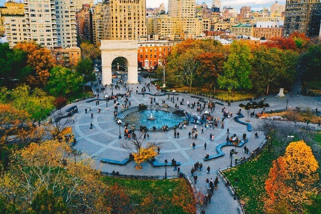 Washington Square Park in the fall